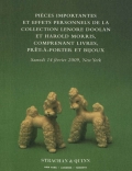 Pièces importantes et effets personnels de la collection Lenore Doolan et Harold Morris...